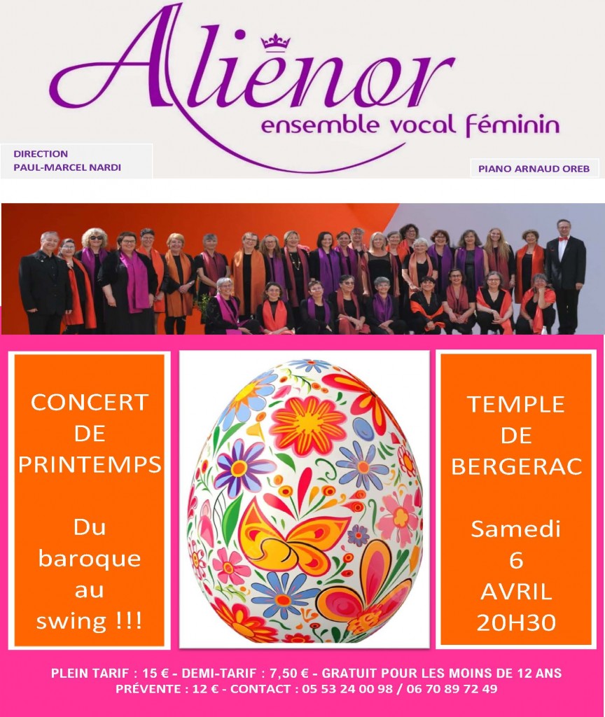 AFFICHE CONCERT ALIENOR BERGERAC 9 AVRIL 2024 V2